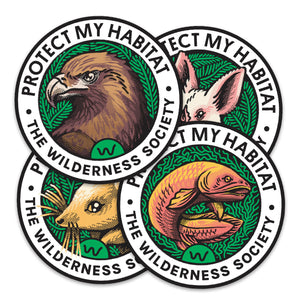 Protect My Habitat Wildlife Sticker Pack (4 Stickers)