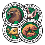 Protect My Habitat Wildlife Sticker Pack (4 Stickers)
