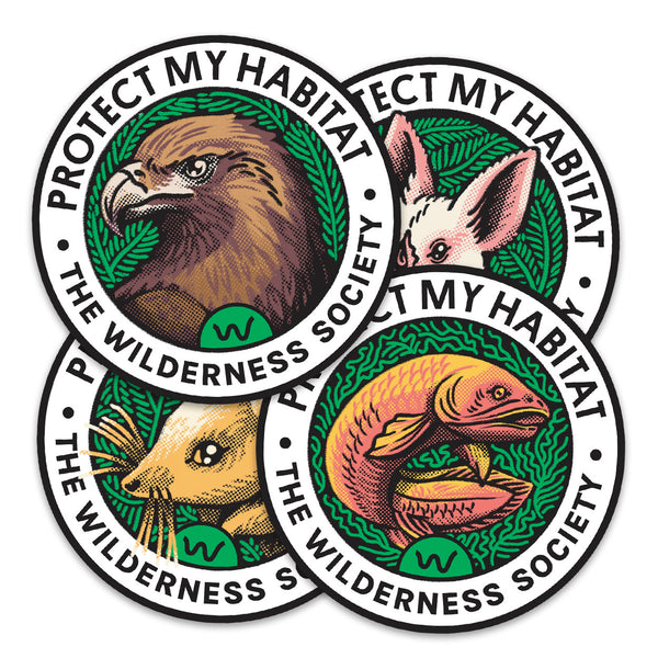 Protect My Habitat Wildlife Sticker Pack (4 Stickers)