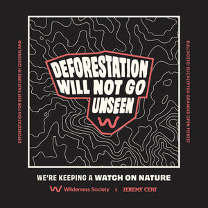 Deforestation Map Unisex Black Organic T-Shirt