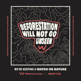 Deforestation Map Unisex Black Organic T-Shirt