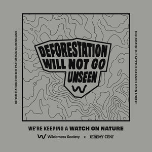 Deforestation Map Unisex Grey Organic T-Shirt