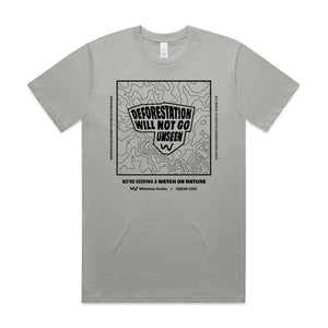 Deforestation Map Unisex Grey Organic T-Shirt