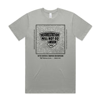 Deforestation Map Unisex Grey Organic T-Shirt