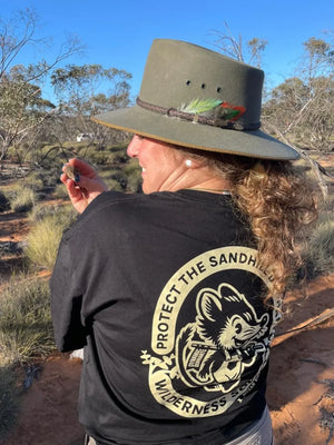 Sandhill Dunnart Unisex Black Long Sleeve Organic T-Shirt