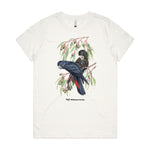 Forest Red-Tailed Black Cockatoo Womens Natural Organic T-Shirt