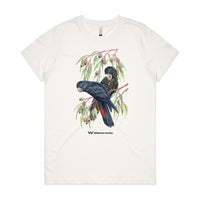 Forest Red-Tailed Black Cockatoo Womens Natural Organic T-Shirt