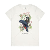 Forest red-tailed black cockatoo womens natural organic t-shirt