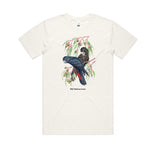 Forest red-tailed black cockatoo unisex natural organic t-shirt