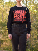 Forests Before Profits Black Organic Long-Sleeve Shirt