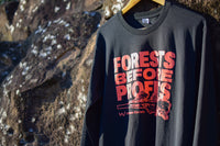 Forests Before Profits Black Organic Long-Sleeve Shirt
