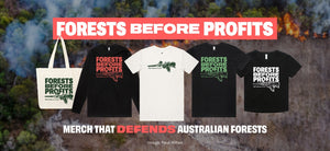 Forests Before Profits Women’s Black Organic Crop T-Shirt