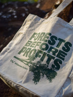 Forests Before Profits Organic Tote Bag
