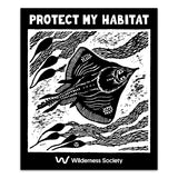 Maugean skate black sticker