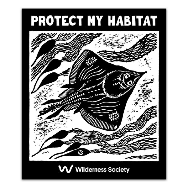 Pre-order Maugean skate black sticker