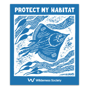 Maugean skate blue sticker