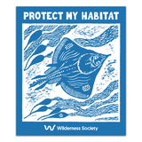 Maugean skate blue sticker