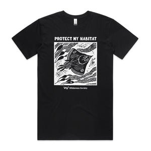 Maugean skate black organic t-shirt