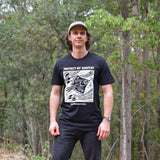Maugean skate black organic t-shirt