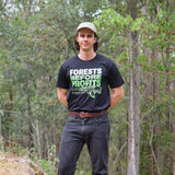 Forests Before Profits Black Organic T-Shirt