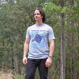 Maugean skate light blue organic t-shirt
