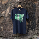 Forests Before Profits Black Organic T-Shirt