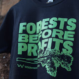 Forests Before Profits Black Organic T-Shirt
