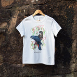 Forest red-tailed black cockatoo womens natural organic t-shirt