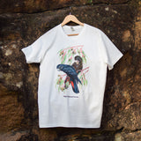 Forest red-tailed black cockatoo womens natural organic t-shirt