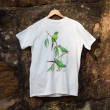 Swift parrot unisex natural organic t-shirt