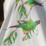 Swift parrot unisex natural organic t-shirt