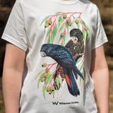Forest red-tailed black cockatoo womens natural organic t-shirt
