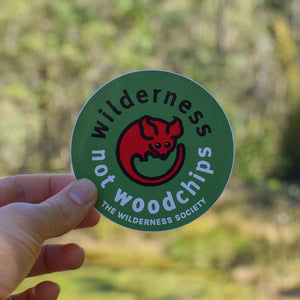 Wilderness not woodchips sticker