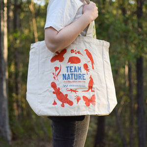Team nature organic tote bag