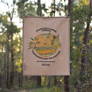 Franklin logo organic tea towel