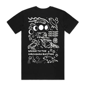Night Sky (Glow in the Dark) Black Organic T-shirt