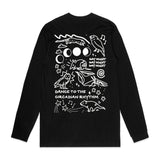 Night Sky (Glow in the Dark) Black Organic Long-Sleeve T-shirt