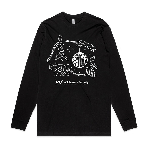 Night Sky (Glow in the Dark) Black Organic Long-Sleeve T-shirt