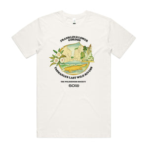 Franklin logo natural organic t-shirt