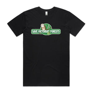 Save Victoria's forests black organic t-shirt