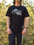 Watch on Nature Satellite Unisex Black Organic T-Shirt