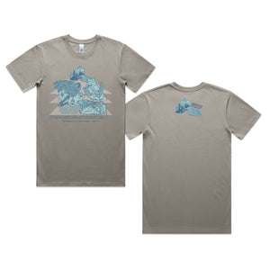 Watch on Nature Satellite Unisex Grey Organic T-Shirt