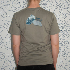 Watch on Nature Satellite Unisex Grey Organic T-Shirt