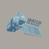 Watch on Nature Satellite Unisex Grey Organic T-Shirt