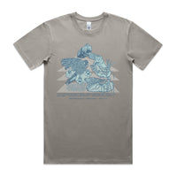 Watch on Nature Satellite Unisex Grey Organic T-Shirt