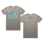 Watch on Nature Satellite Unisex Grey Organic T-Shirt