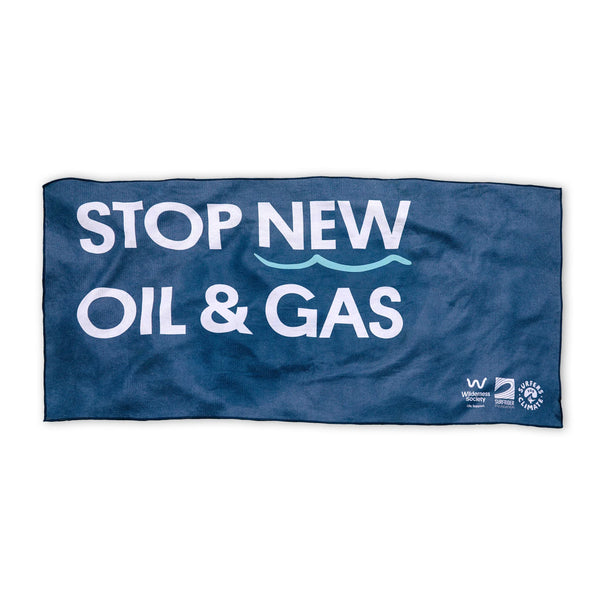 Stop New Oil & Gas Beach Towel