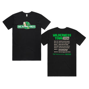 Save Victoria's forests black organic t-shirt
