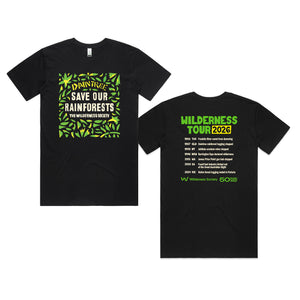 Save our rainforests black organic t-shirt