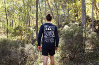 Night Sky (Glow in the Dark) Navy Long-Sleeve T-shirt